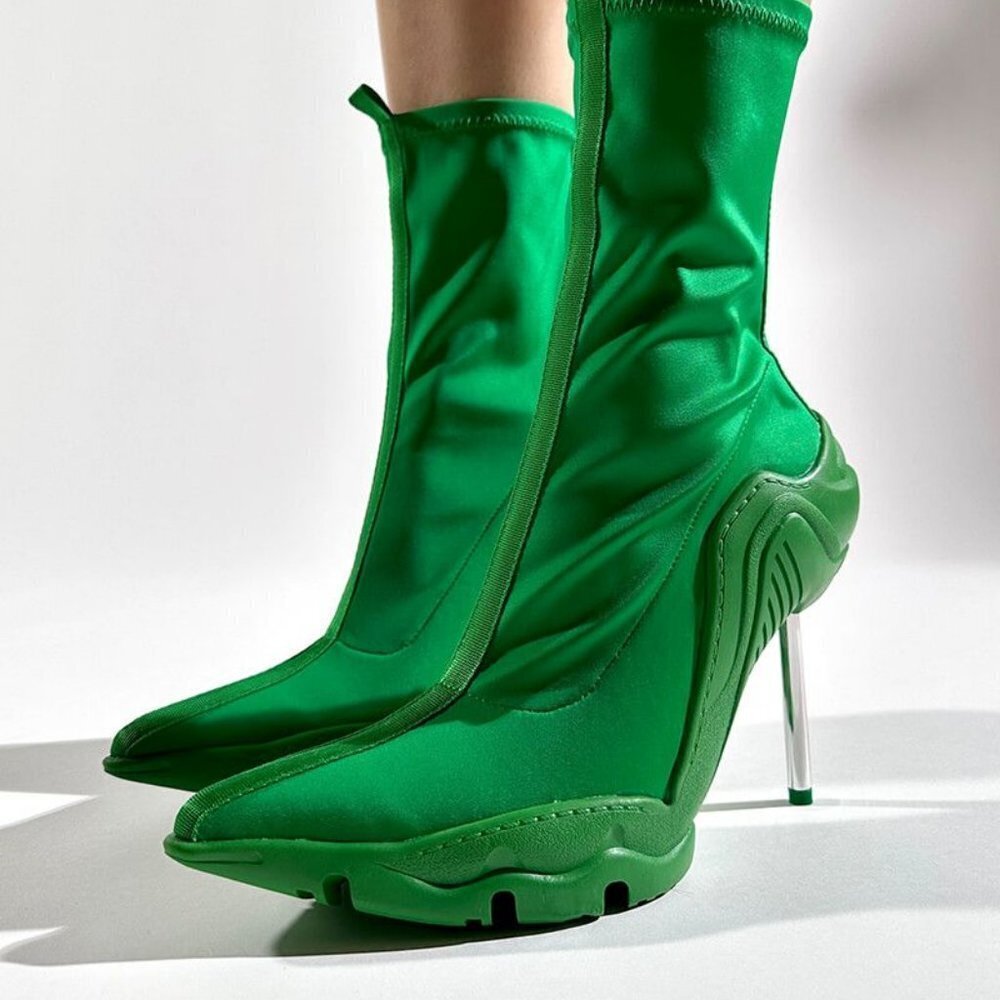 " THE FITTED STALLION " BOOTIE WITH STRETCH NEOPRENE IN GREEN ( BRAND NE…